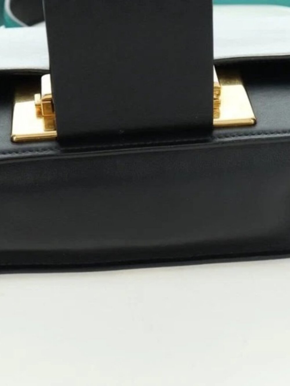 PRADA Shoulder Bag Leather Gray Gold Auth 173314V - Picture 6 of 16
